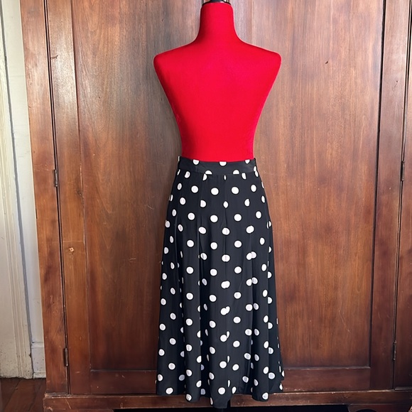 Vintage Silk Polka Dot Skirt 4 - Picture 5 of 11